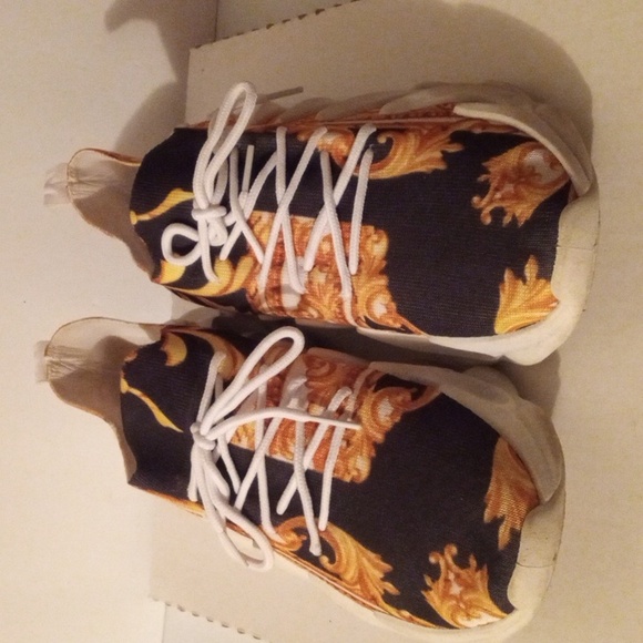 Ladies designer print sock sneaker - Picture 4 of 5